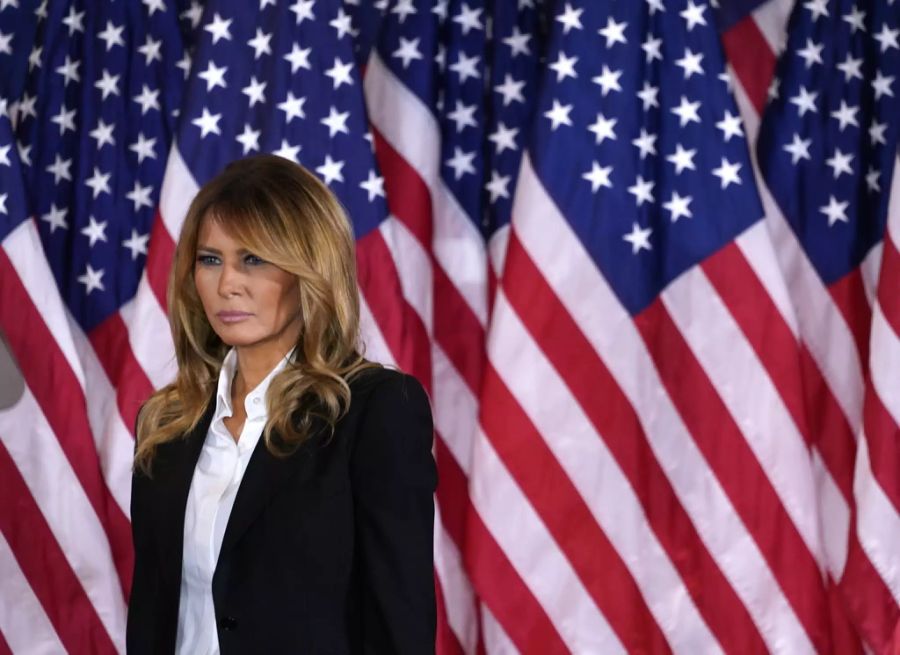 Melania Trump fand die Wahlnacht zum Gähnen.