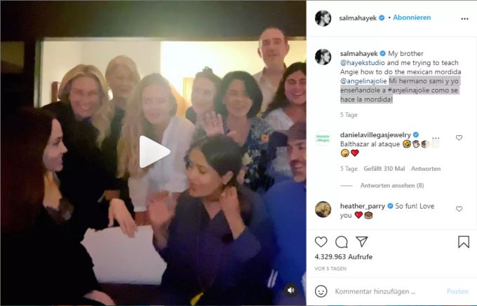 Erlaubt sich Angelina Jolie einen bösen Scherz an Salma Hayek? Angelina Jolie