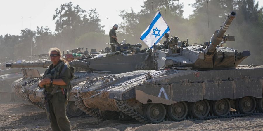 Israelische Soldaten nahe der Grenze zum Gazastreifen.