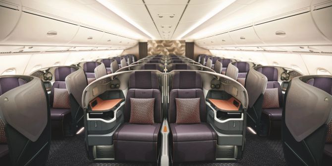 Business-Class im A380 von Singapore Airlines