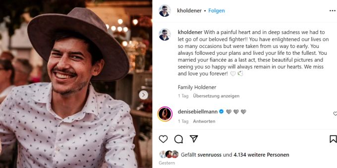 Kurz vor seinem Tod heiratete Kevin Holdener seine grosse Liebe. wendy holdener kevin holdener