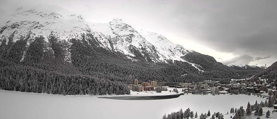 Ähnlich viel Schnee gab es in St. Moritz.