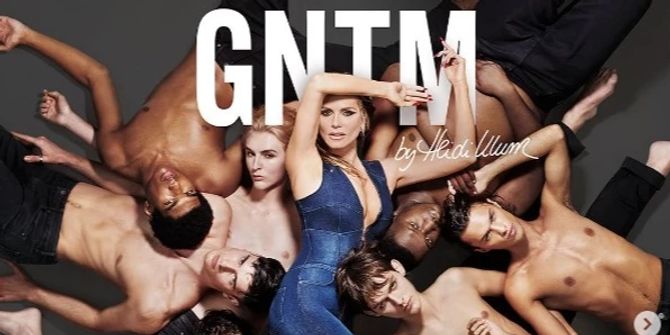 Heidi Klum GNTM Werbebild Photoshop