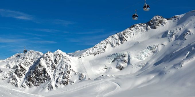 Blick ins Pitztal im Tirol. Pitztal