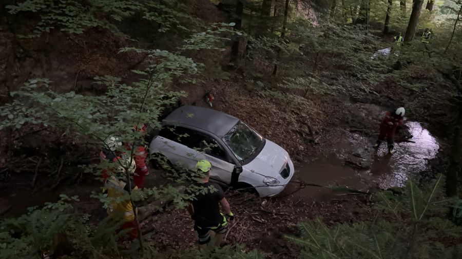 Der Fahrer hat sich fast schon überraschend keine Verletzungen zugezogen.