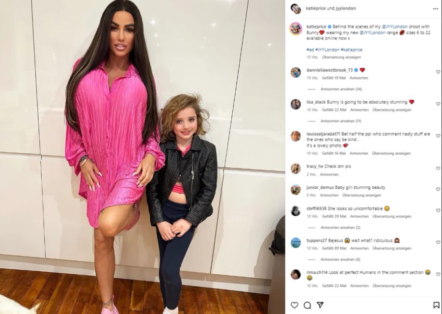 Katie Price und ihre jüngste Tochter Bunny.