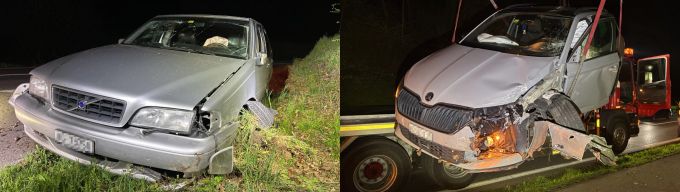An den Fahrzeugen entstand ein grosser Sachschaden. Unfall Birrhard AG