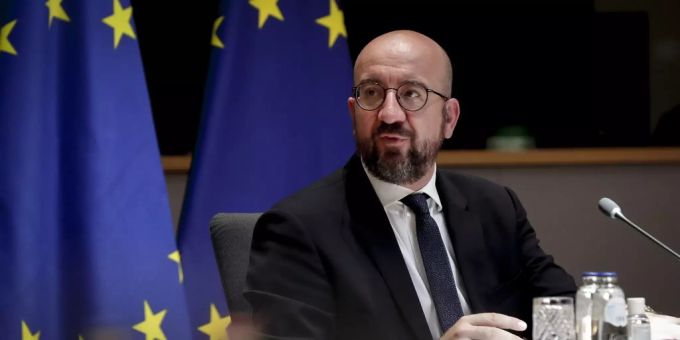 EU-Ratspräsident Charles Michel in Brüssel. Charles Michel EU Russland