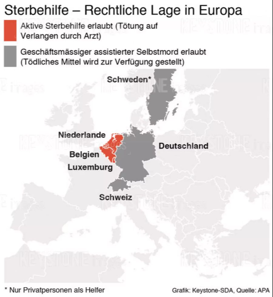 Sterbehilfe Europa