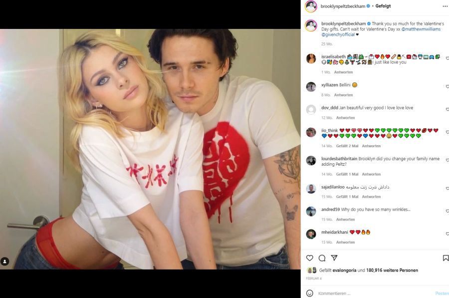 Brooklyn Beckham und Nicola Peltz gaben sich kürzlich das Jawort.