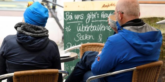 Cafébesucher in Tübingen Cafébesucher in Tübingen