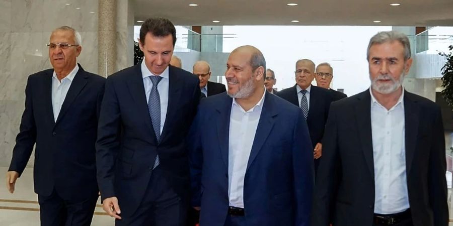 Hamas-Delegation bei  Baschar al-Assad in Damaskus