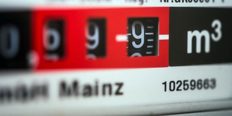 Ein Gaszähler in einem privaten Haushalt.