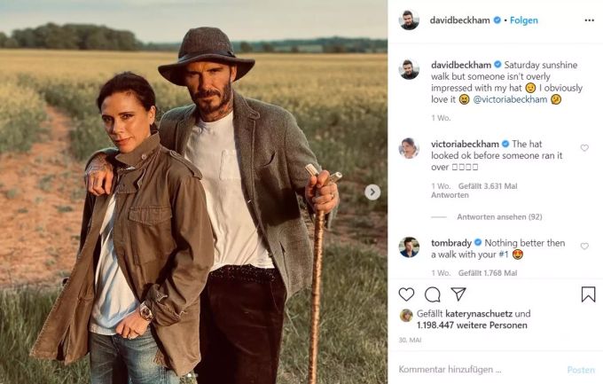 Victoria und David Beckham wohnen auf dem Land. david