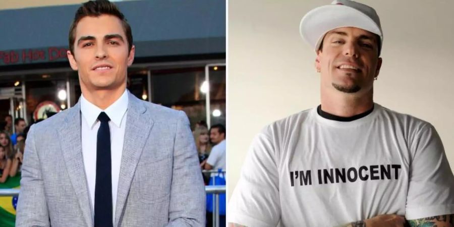 Dave Franco (l) taucht in die Welt von Vanilla Ice ein. Foto: Nina Prommer/Tracey Nearmy/AAP/EPA/dpa