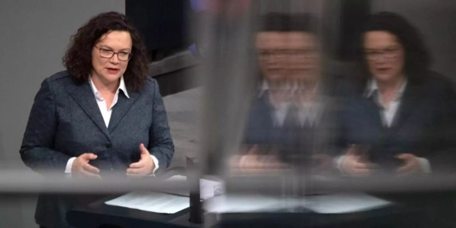 Andrea Nahles war Anfang Juni 2019 von ihrem Ämtern zurückgetreten, jetzt übernimmt sie neue Aufgaben. Foto: Ralf Hirschberger/dpa