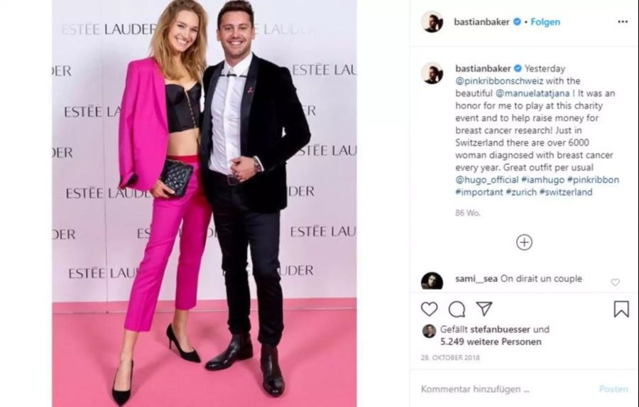 Bastian Baker und Manuela Frey waren ein Jahr zusammen.