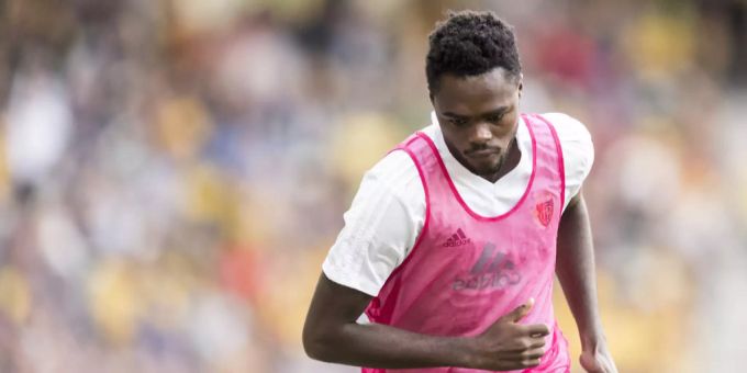 Dimitri Oberlin beim Einlaufen für den FC Basel. FC Basel Oberlin