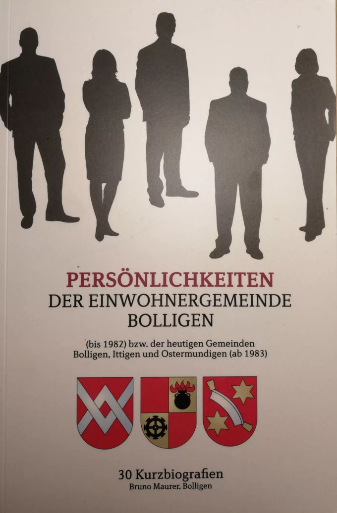 Cover des Buches «Persönlichkeiten der Einwohnergemeinde Bolligen» in dem unter anderem auch Ursula Andress vorkommt. Bruno Maurer