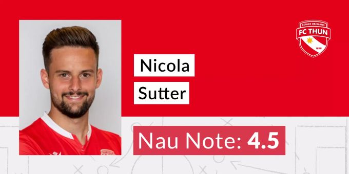 Die Nau-Note für Nicola Sutter. FC Thun YB