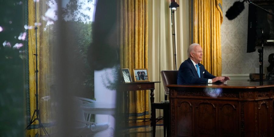 Joe Biden im Oval Office des Weissen Hauses.