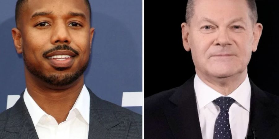 Michael B. Jordan (l.) und Olaf Scholz haben es in die Liste der «100 einflussreichsten Personen» geschafft.