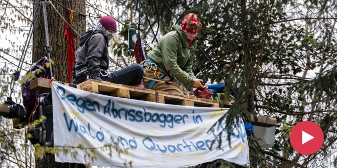 Nach Treffen - Aktivisten besetzen Wald in Rümlang ZH vorerst weiter