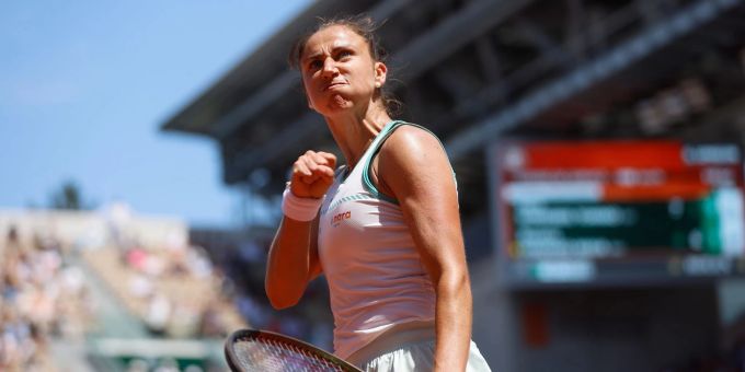 Die Brasilianerin Beatriz Haddad Maia ballt nach einem Punktgewinn die Faust.