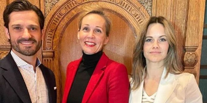 Sofia von Schweden und ihr Mann Prinz Carl Philip trafen die Schwedische Generalkonsulin (m) in New York. sofia von schweden