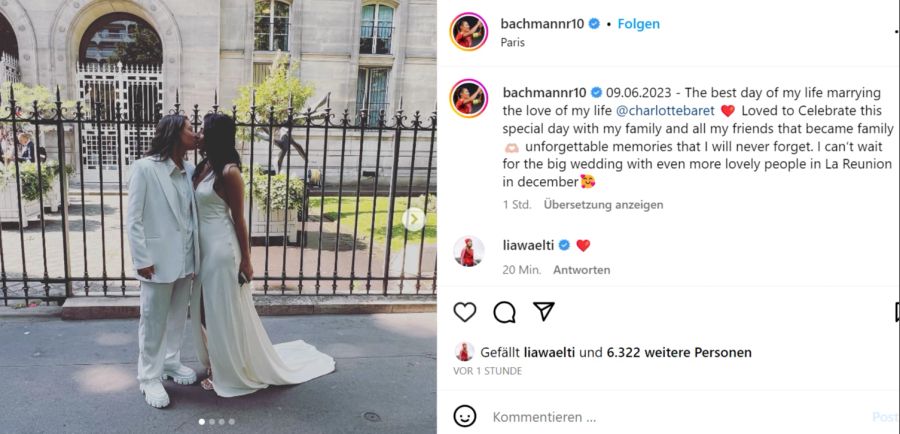 Ramona Bachmann und Charlotte Baret haben geheiratet.