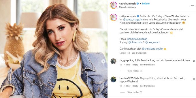Cathy Hummels hat offenbar eine Schwäche für Fussballer. Cathy Hummels