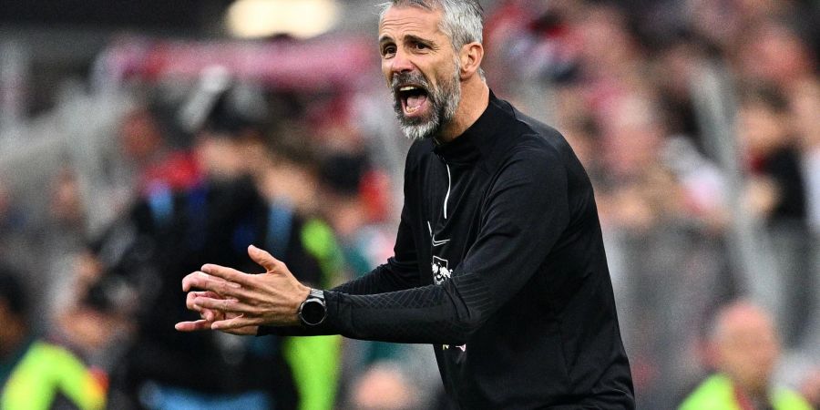 Leipzigs Cheftrainer Marco Rose ist mit dem dritten Platz seiner Mannschaft zufrieden.