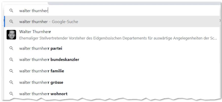 Walter Thurnherr Bundeskanzler Google