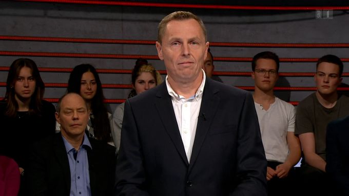 Ronald Bühlmann von den «Freunden der Verfassung» in der «Arena». Arena