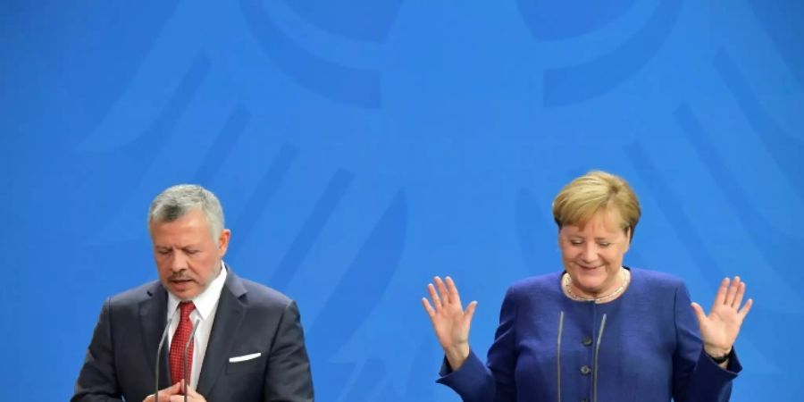 Merkel und Jordaniens König Abdullah II.