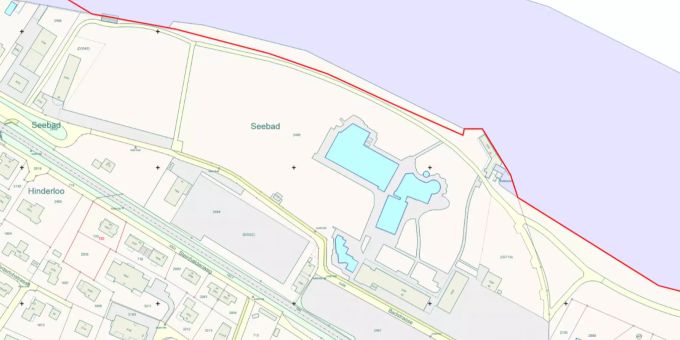 Seebad Romanshorn mit Surfwiese und neuer Hundezone. Seebad Romanshorn mit Surfwiese und neuer Hundezone.