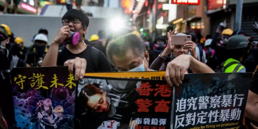 Demonstranten in Hongkong