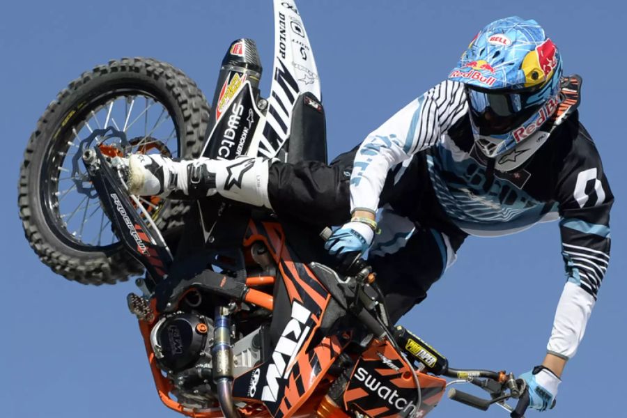 Motocrossakrobat am «freestyle.ch» 2014.