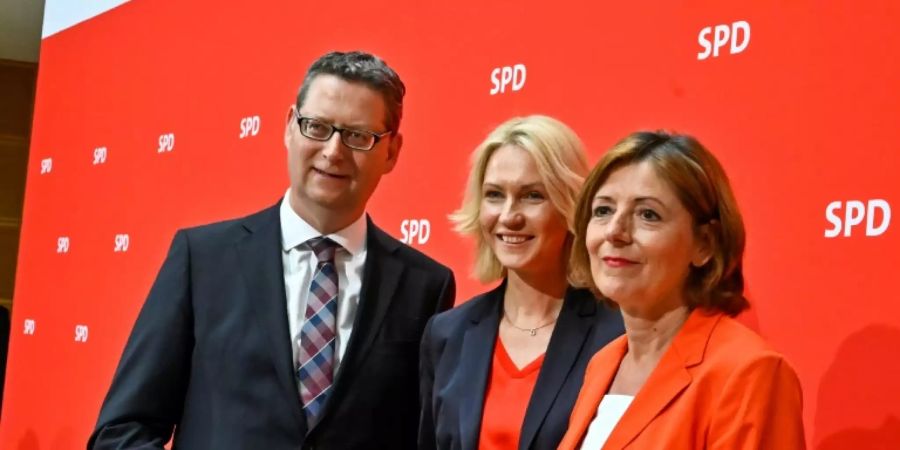Schäfer-Gümbel, Schwesig und Dreyer (SPD)
