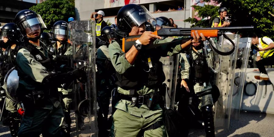 proteste hongkong polizei