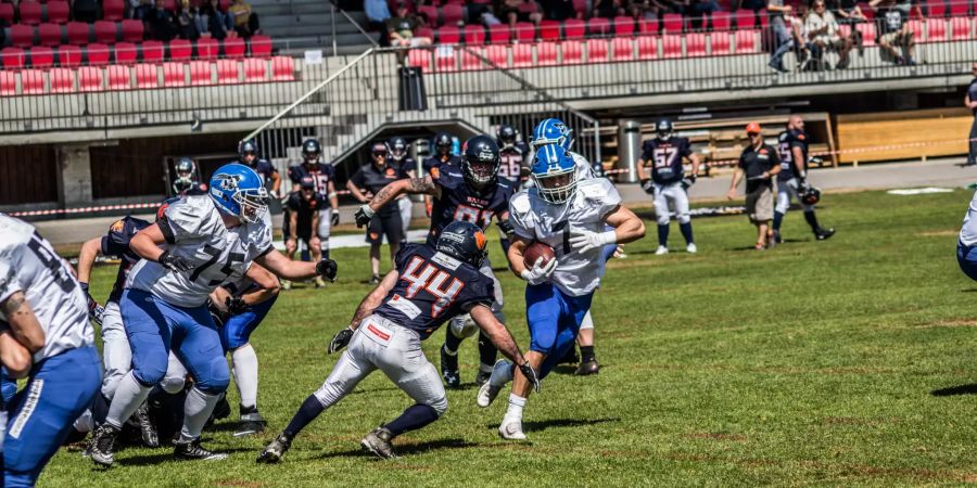 Running Back Jeremias Medici erzielte erneut einen Touchdown, Bild von Harris Dinger