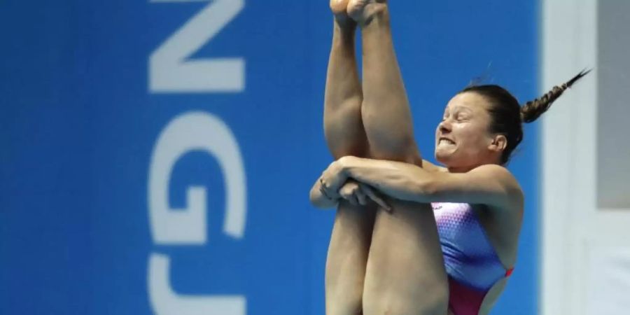 Belegte im Halbfinale vom Drei-Meter-Brett den fünften Rang: Tina Punzel. Foto: Lee Jin-Man/AP