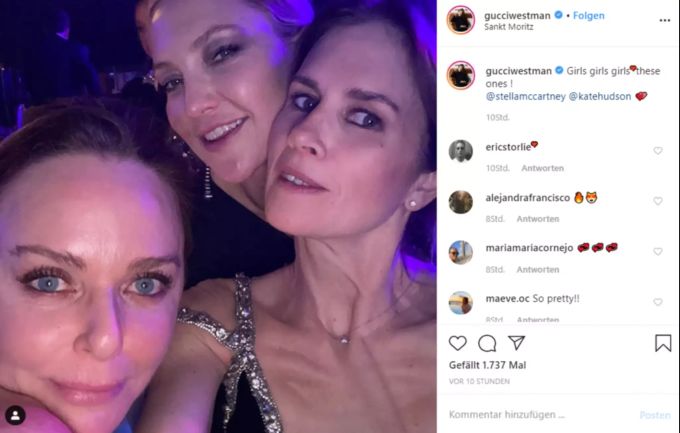 Gucci Westman feierte zusammen mit Kate Hudson und Stella McCartney (v.r.n.l). Gucci Westman