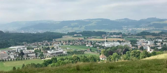 Blick auf Gümligen vom Dentenberg aus. Muri-Gümligen