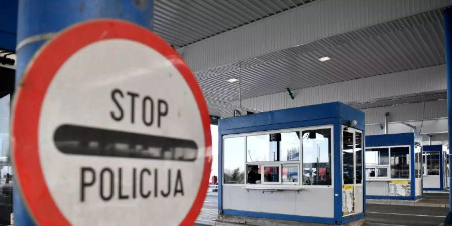 Grenzstation zwischen Serbien und Kroation in Batrovci