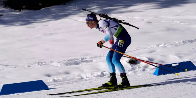 Niklas Hartweg in der Loipe (Archivbild). Niklas Hartweg