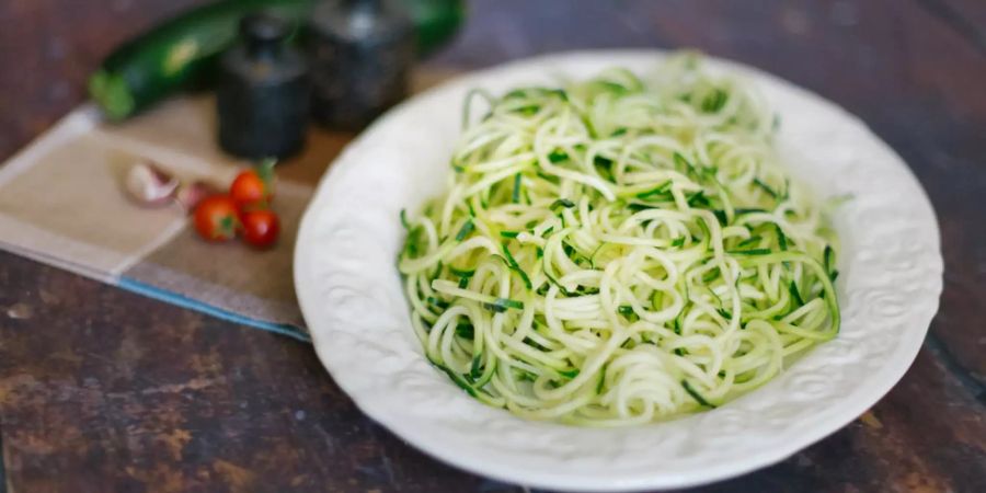 Spaghetti aus Zucchetti.