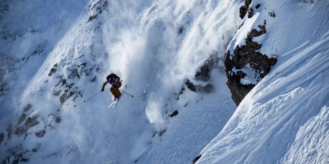 Ayana Onozuka in Fieberbrunn (Ö) bei der Freeride World Tour 2020. Freeride World Tour