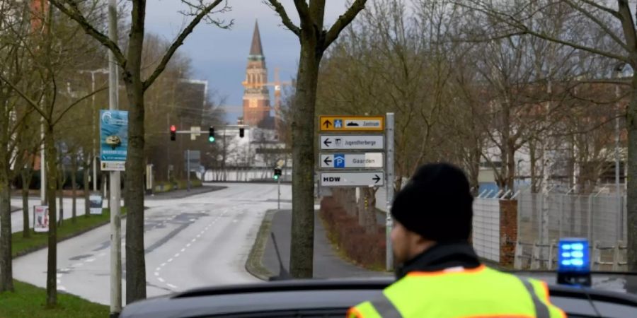 Absperrung der Polizei in Kiel