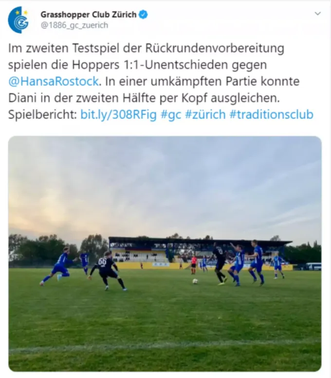 Hansa Rostock Und Gc Trennen Sich Im Testspiel 1 1